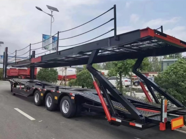 Central Asian Five Countries European-Style Car Carrier Cage Trailers