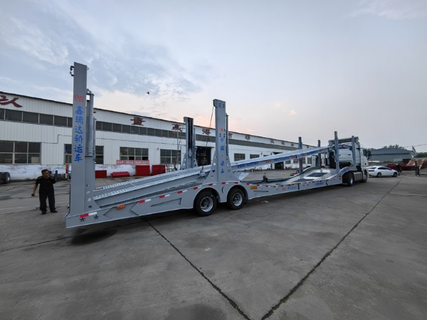 Central Asian Five Countries European-Style Car Carrier Cage Trailers