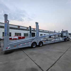 Central Asian Five Countries European-Style Car Carrier Cage Trailers