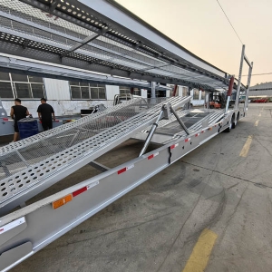 Central Asian Five Countries European-Style Car Carrier Cage Trailers