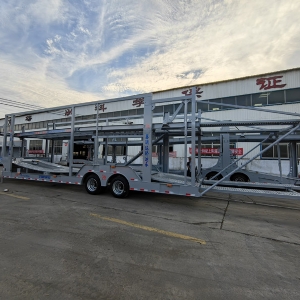 Central Asian Five Countries European-Style Car Carrier Cage Trailers